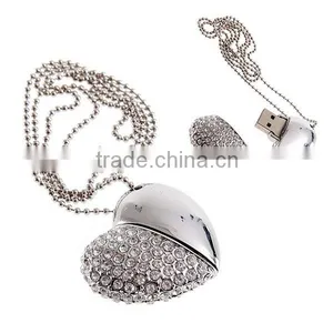 Fashionable 8 gb Jewelry Heart USB Flash Drive thumbnail-2