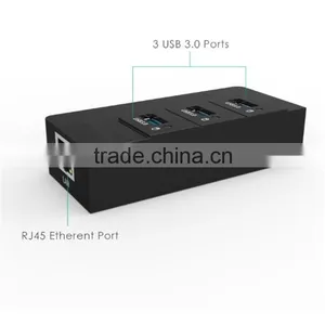 Hot Plug USB-C to RJ45 3.0 USB Port Power Powerline Adapter Hub thumbnail-3