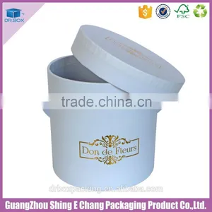 Luxury Custom Printed Smooth White Cardboard Flower Round Box/paper Flower Box for Gift thumbnail-6