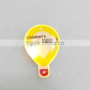 Promotional Bulb Shaped LED Blinking Light Lapel Pin Brooch for Party thumbnail-1