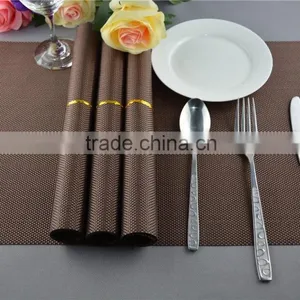 Hotel Table Decoration PVC Mat Solid Color Brown Dining Placemat 45*30cm thumbnail-4