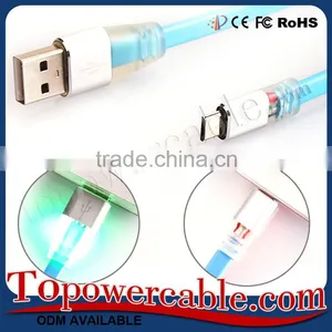 Wholesale Price Premium Short Micro USB Flat Data Cables With LED Light thumbnail-1