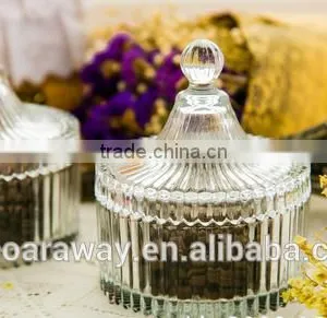 Creative Tea Coffee Sugar Candy Jar Storage Glass Bowl With Lid thumbnail-2