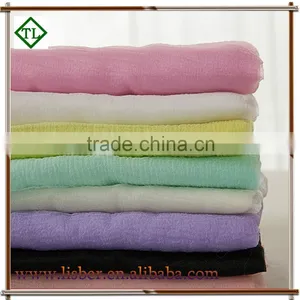 Polyester Cotton Blend Plain Dyed Seersucker Fabric thumbnail-1