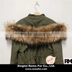 REAL RACCOON FUR COLLAR thumbnail-1
