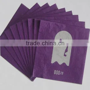 op Quality Full Color Logo Printing White Paper Napkin thumbnail-1