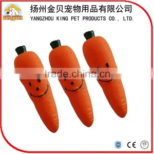 Best Selling Soft Dog Food Toy Squeaky Rubber Carrot Vegetable Chew thumbnail-1