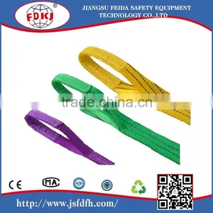 High Quality CE GS Approved Polyester Lifting Slings/Endless Webbing Sling/ Double Eye Webbing Sling thumbnail-1