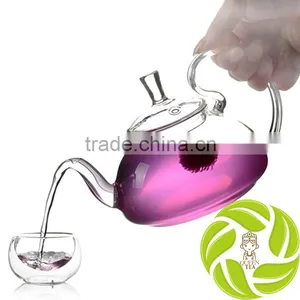 Hot Selling Borosilicate Glass Teapot Glass Infuser Hand-made Glass Teaset 600ml Teapot 6pcs 50ml Tea Cups 1pc Candle Tea Warmer thumbnail-1