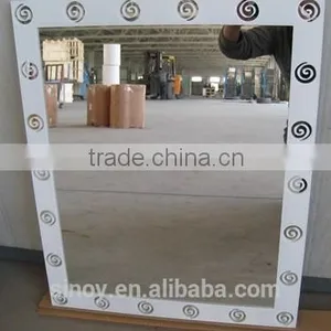 Art Deco Sandblasted Mirror Glass With Double Coated Paint thumbnail-4