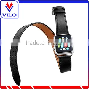 2016 New Style Genuine Leather Double Tour Watch Band Strap Replacement Band for Apple Watch thumbnail-1