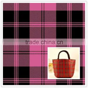 Hot Selling Black and Red Grid Printed Oxford Bag Fabric thumbnail-1