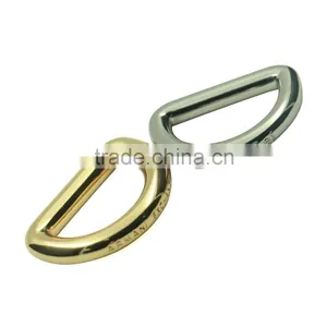 High Quality Not Jointed Metal Custom Embossed Logo Zinc Alloy d Ring for 25mm Bag Strap thumbnail-1