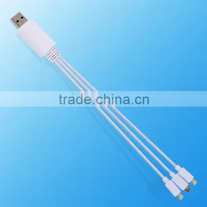 Portable 3 In 1 Usb Data Cable For Iphone For Samsung Universal Usb Charging Cable thumbnail-3