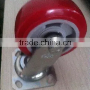 6" 150mm Solid Swivel Rubber Wheels for Trash Bins thumbnail-6