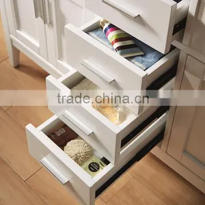 Double Sinks Solid Wood Bathroom Vanity With 18mm Marble thumbnail-3