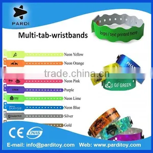 Promo Removable Tabs Vinyl Wristband With Logo Print thumbnail-1