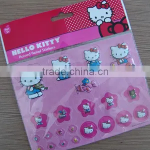 Wenzhou Factory Kids Hello Kitty Cartoon PVC 3D Bump Sticker thumbnail-1