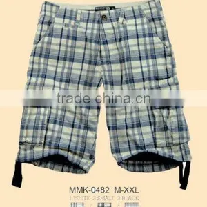 Plaid Camouflage Cargo Shorts for Men thumbnail-1