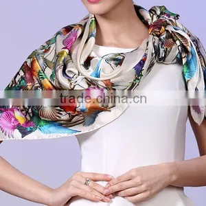 Coloeful Design for 100% Silk Square Scarf,16 Mm, Crepe thumbnail-3