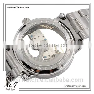 Unisex Mechanical Automatic Movement Stainless Steel Watch With 5 ATM Water Resistant thumbnail-3