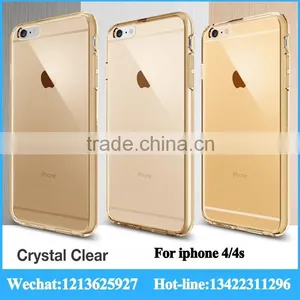 Ultra-thin Hightly Fit Color Change Back Cover for Iphone 4/4s Ultra Transparent Soft Case for Iphone Quality Choice thumbnail-6