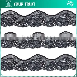 Width 6.7 Centimeter Black Stretch Tape Trim Spandex Jacquard Elastic Lace thumbnail-1