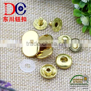 Wholesale Metal Button Hang Plating Silver/ Gold Spring Snap Button,Snap Fastener for Clothes thumbnail-3