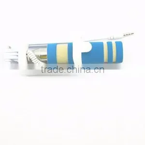 New Mini Foldable Colorful Wired Camera Monopod Selfie Stick With Cable thumbnail-4