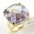 18k Gold Plated Big Solitare Ring for Women thumbnail-1