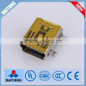 Wholesaler Golden Color 5Pin MINI USB Female Socket thumbnail-2