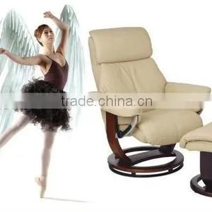 Beige Leather Leisure Chair AL-L001 thumbnail-1