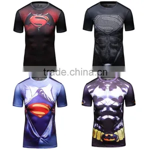 2016 Guangzhou Casual Wear Camisetas Marvel Men Superhero Compression Shirts 3d t Shirt Sportswear for Maler thumbnail-1
