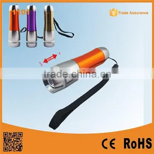 1101- 1 Watt LED Light Aluminum Telescopic Flashlight With ZOOM Function for Camping Usage thumbnail-1