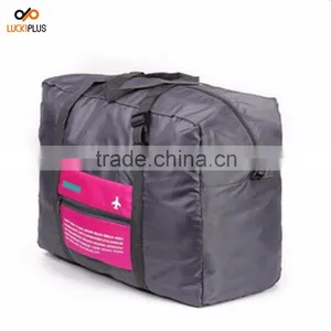 Luckiplus Waterproof Foldable Super Lightweight Large Capacity Storage Convenient Luggage Pink thumbnail-3