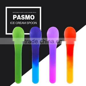 Pasmo Disposable Plastic Dessert Spoon/color Changing Ice Cream Spoon thumbnail-1