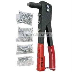 HEAVY DUTY 4 HEAD NOZZLE POP RIVET GUN HAND RIVETER TOOL 4 SIZE 60 BLANK RIVETS thumbnail-1