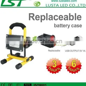 Portable Flood Light IP65 Epistar Battery Power Rechargeable LED Floodlight 10W Replaceable Outdoor Rechargeable Flood Lights thumbnail-2