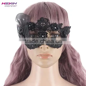 Mesh Crown Chain Christmas Black Lace Sale Party Mask For Women thumbnail-3