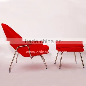 Saarinen Womb Lounge Chair and Ottoman thumbnail-1