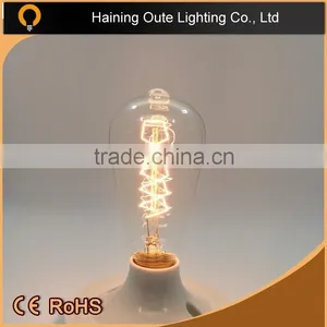 Antique Vintage Edison Bulb ST64 40W E27,ST64 Spiral Style Edison Bulbs 220v-240v thumbnail-1
