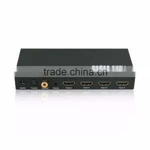 4x1 Hdmi Switch With Audio Output Support 3D HDMI Switch With Audio(Toslink+Coaxial+3.5mm Stereo) HDMI Matrix Switch 4x1 thumbnail-2
