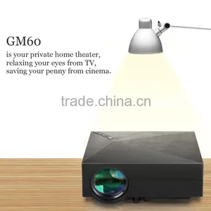 Hot Selling GM60 Portable Mini Home Theater LED Projector Support WiFi Connect , With HDMI USB AV VGA SD Port thumbnail-4
