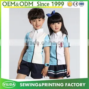 Guangzhou Manufacture Kindergarten Uniform Children's New Design Primary School Uniform thumbnail-5