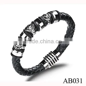 New Arrival Magnet Bracelet With Skull Stainless Steel Charm Bracelet thumbnail-1