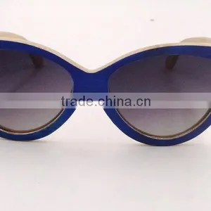 2016 Cat Eye Bamboo Sunglasses Wholesale thumbnail-1