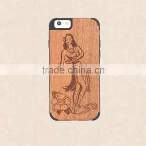 Universal PC and Wood Phone Case With Press Key Custom Design Case for Iphone 6/6 Plus thumbnail-2