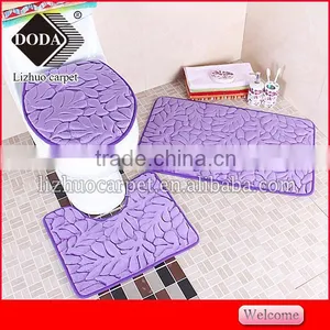 Anti Slip Pvc Backing Memory Foam Soft Foam Material Bathroom Carpet 3 Set thumbnail-6
