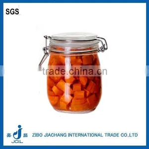 500ml, 700ml, 1L Ball Shape Glass Storage Jars With Clip Glass Lid Canister CK01 thumbnail-1