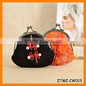 2014 Fashion Lovely Chinese Style Hasp Lucky Cat Coin Wallet Wholesale ZTMZ-CW013 thumbnail-1